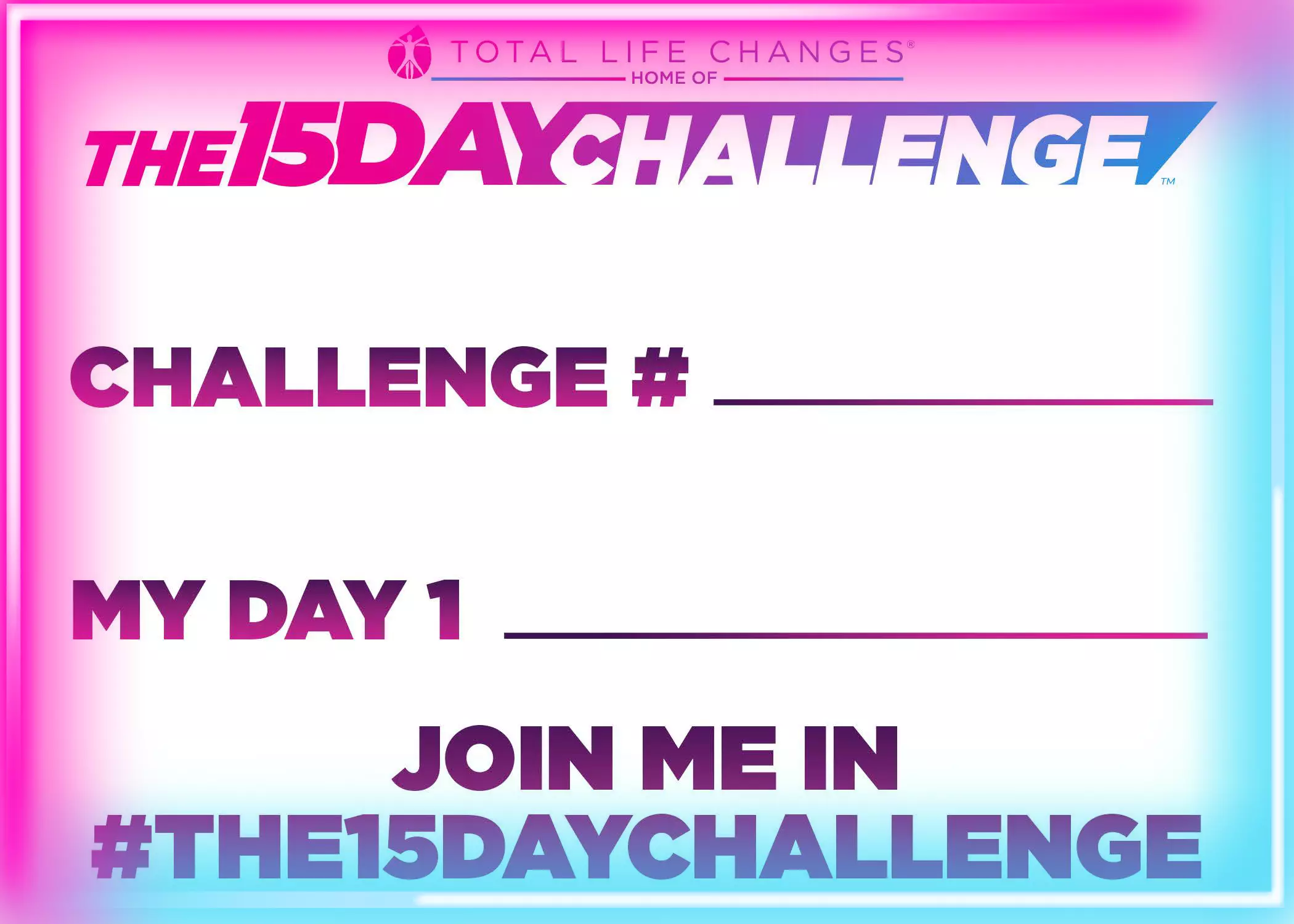 Join me in the 15 day challenge